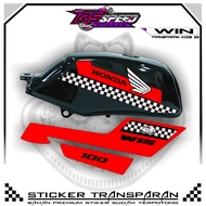 WIN Striping Variations of TRANSPARENT WIN Stickers CODE F.22 PREMIUM MATERIAL