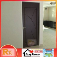 RRV25 Decorative Solid Door | Pintu Bilik | Pintu Kayu | Wooden Door | Pintu Rumah | Pintu Dapur