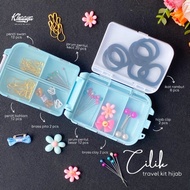 Kotak Jarum Pentul Unik Tempat Peniti Sekat Box Hijab Travel Kit