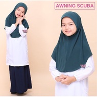 [ORIGINAL TSC 519] TUDUNG SEKOLAH AWNING SCUBA HIJAU LUMUT
