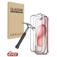 2ชิ้น ฟิล์มกระจกกันรอยเต็มจอ 9D 2.5D 9H ราคาประหยัด, เข้ากันได้กับ iPhone 17/17 Pro/17 Pro Max/17 Ai