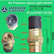 Air Pressure signal Light Switch HOWO SINOTRUKA7/T7/T5 811w25503-02752 CHINA LORRY