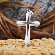 Yinjia Silver Jewelry Pure Silver 990 Glossy Solid Cross Pendant Fashion Trend SYY