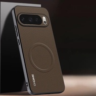 PU Leather Magnetic Case For Google Pixel 10 Pro XL Textured Back Cover Silicone Protection Phone Ca