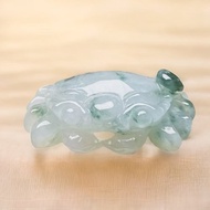 【八方來財】冰種飄藍花巧雕螃蟹 | 天然緬甸玉A貨翡翠 | 送禮