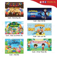 Birthday Banner | Birthday Banner | Boboiboy Didi And Friends Banner Ejen Ali Upin Ipin Omar Hana | Cartoon