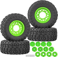 BRCatWPark RC Truck Tires for Slash 2WD 4×4,Arrm a Senton,Axia1,Rc4wd,Redcat,RC Hex Wheels Rims and 