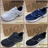 Baoji BJM 656A / 703A  รองเท้าผ้าใบผู้ชาย ขนาดพิเศษ size 46-47 สีดำ/ดำขาว/กรม