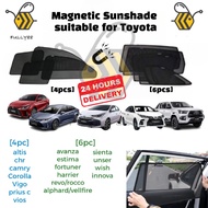 Toyota Magnetic Sunshade car sun shade Vios 2023 Yaris Camry Hilux Vellfire Alphard Estima CHR Cross Fortuner Avanza