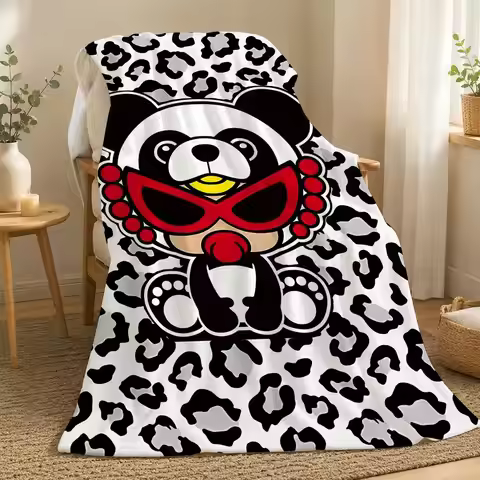 Hysteric Mini Fashion Throw 240g flannel blanket, suitable for sofas, beds, offices, exquisite gift 