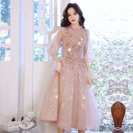 HLLC Luxury Summer Champagne Formal Event Glitz And Glam Dress For Wedding Gown Occasion Elegant Classy Maxi Long Dress Attire Plus Size Dress For Women Chubby Ninang Dress Wedding 2023 For Civil Sponsors Outfit Adult