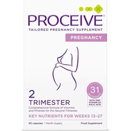 Proceive® Pregnancy Trimester 2 (13-27 Weeks) Vitamin & Mineral plements 60 Capsules - Vegan