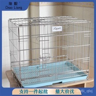 Stainless Steel Dog Cage Pet Cage with Toilet Easy to Clean Small Dog Medium Dog Large Dog Indoor Outdoor Dog Cage