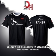 Baju Kaos SK Telecom T1 Esport NEW 2023 (free custom Nickname)