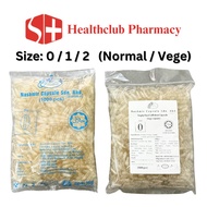 Empty Gelatin Capsule HALAL Size 0/1/2 Kapsul Kosong 空胶囊 1000PCS (Normal/Vege) Vege Capsule