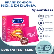 Kondom Durex Pleasuremax Menambah Sensasi Bercinta isi 3 Pcs Bertekstur Bergerigi Gerigi