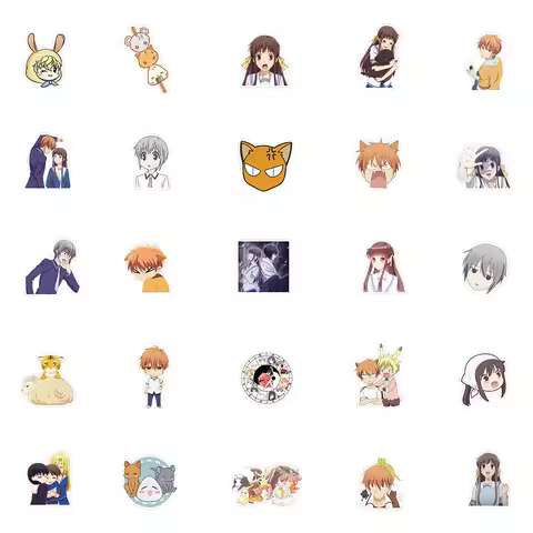 50/100PCS Anime Fruits Basket Sticker Cartoon Cute Graffiti Decoration Skateboard Laptop Guitar Wate