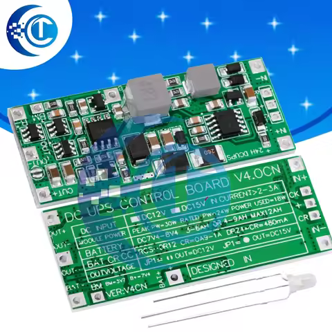 DC 12V/15V 24W 1A UPS Power Supply Module Uninterruptible Power Control Board 2S V4.0CN Charging Ste