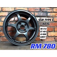 USED 16 RIM SSR TYPE C CONDITION LIKE NEW myvi wira axia bezza jazz city vios