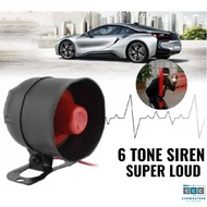 Siren Kereta Universal 6 Bunyi Kuat Super Loud 6 Tone Universal Car Alarm Siren Electronic Horn Secu
