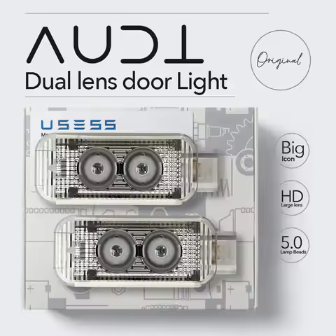 2pcs Car Door Light For Audi A4 A4L A6 A6L Q3 Q5 Q5L Q7 Q8 S1 A7 A8 A5 RS3 RS5 RS6 R8 TT A3 HD Dual 