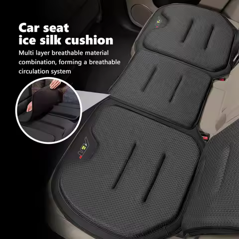 Car Seat Backrest Cushion Breathable Ice Silk Pad Auto Universal For Audi ABT Q5 Q7 Q3 A3 A4 A6 A5 A