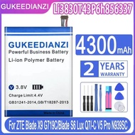 Mobile Phone Battery Li3830T43P6h856337 4300mAh For Zte Blade X9 G719C N939St Qingyang 3 S6 Lux Q7 -