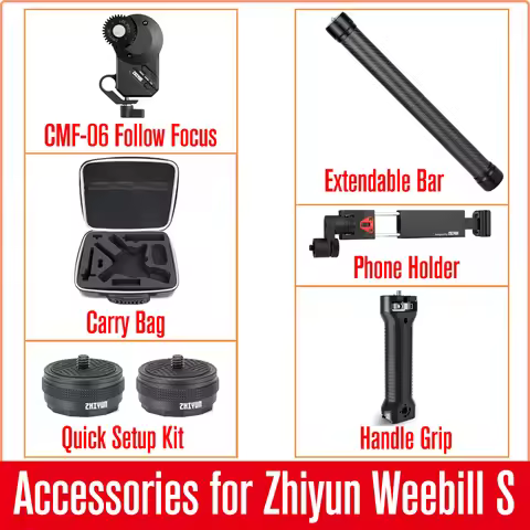 Zhiyun Weebill S Accessories Carry Case Bag Follow Focus Phone Holder Quick Setup Extension Monopod 