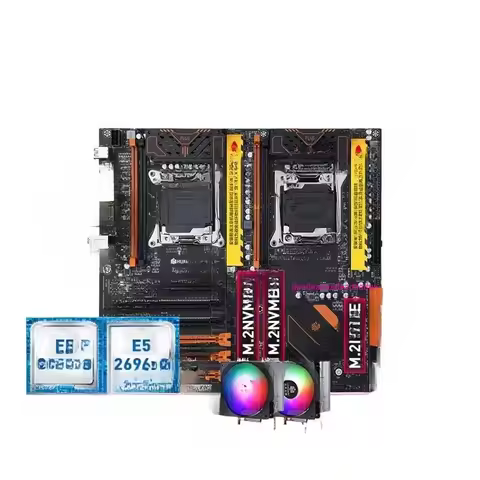 X99 Dual F8D Main Board CPU Set X79 Xeon E5 2696V3 2686V4 Game Open More