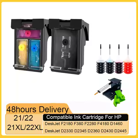 For HP 21 22 Ink Cartridge for HP 21XL 22XL HP21 Deskjet F2180 F2280 F4180 F2200 F380 D1460 D2330 D2