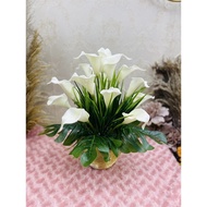 Ready stock cala lily siap gubah bunga hiasan rumah home decor bunga siap pasu bunga meja bunga offi