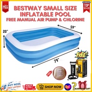 ✙BUDOL FINDS. BESTWAY SMALL INFLATABLE SWIMMING  POOL WITH FREE AIR PUMP &amp; 250G CHLORINE GRANULES. 7