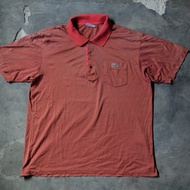 Lacoste Orange Polo Shirt, Size Medium. Bekas/Second