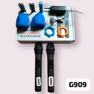 G909 MICROPHONE PROFESIONAL WIRELES UNIVERSAL UHF WIRELESS MIC RECHARGEABLE RECEIVER USER MANUAL MI
