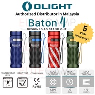Olight Baton 4 Powerful EDC Flashlight 1300 Lumens Rechargeable Water Proof  Flash Light Camping Hik