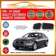 BMW 5 Series F10 2010-2016 (Plastic Frame) ( 4 / 5 pcs ) Car Sunshade/ Rear Windscreen Sunshade / Bo