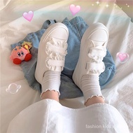 สินค้าใหม่ รองเท้าสีขาวขนาดเล็กฤดูใบไม้ผลิของผู้หญิงใหม่น่ารักรองเท้าเวลโครนักเรียนญี่ปุ่นรองเท้าผ้าใบผู้หญิง SD9255 q
