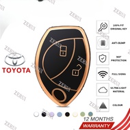 ZR For 2/3 Button Toyota INNOVA HILUX VIGO Keyless Car Key Cove Remote Case Sarung Kunci Kereta Car Accessories