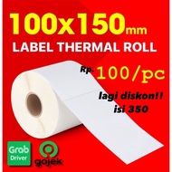 THERMAL LABEL STICKER 100 X 150 BARCODE 100x150 contents 350 A6 SIZE