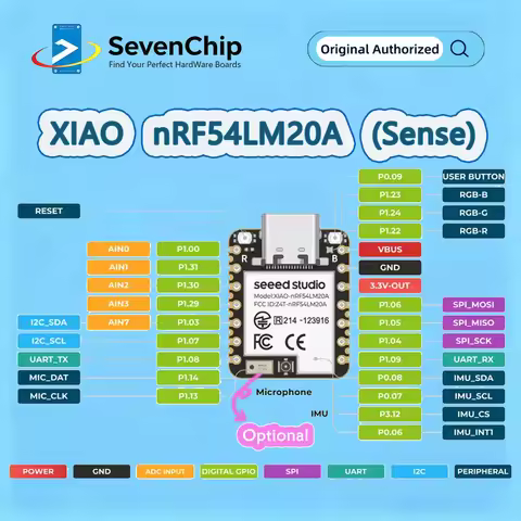 Seeed XIAO nRF54LM20A / XIAO nRF54LM20A Sense Optional, Matter, Thread, Zigbee, Ultra-Low-Power Boar