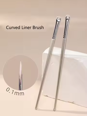 1pc Curved Eye Liner Make Up Brushes Precision Eyeliner Makeup Brush Eyelid aegyo sal Sharp Thin Sma