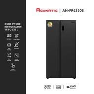 Aconatic ตู้เย็น Side by Side ขนาด 18.5 Q สี Dark Gray ระบบ Dual Inverter ละลายน้ำแข็งอัตโนมัติ รุ่น
