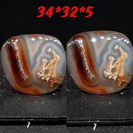 Natural Agate Agate Agate Agate Moss Picture Of People Riding Antique Scooter