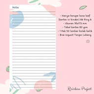 Loose Leaf A6 Ring 6 Refill Paper Binder Agenda Notebook Journal Journaling Daily Planner Budgeting 