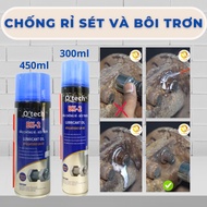 Xịt mỡ bò nước bôi trơn chịu nhiệt có tẩy rỉ sét O’tech BX-4 (450 ml) Lithium White Grease