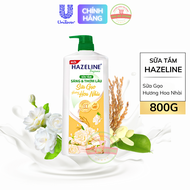 Sữa Tắm Dưỡng Thể Hazeline Sữa Gạo Hương Hoa Bưởi | Hoa Nhài - Chai 800G