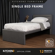[FREE Shipping] Kitchenz Divan Single Size Bed Frame Linen Fabric Bed Frame DV014S/DV3364