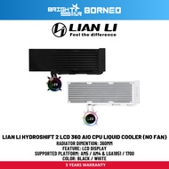 LIAN LI Hydroshift 2 Lcd 360 AIO CPU Liquid Cooler (No Fan) - Black / White