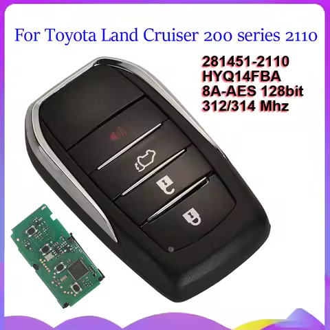 Jingyuqin New 281451-2110 Remote Car Key 312/314MHz 8A P4=88 For Toyota Land Cruiser 200 series 2110