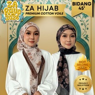 ZOE ARISAH BIDANG 45 PRINTED TUDUNG BAWAL SCARF Cotton Voile Hijab Bercorak Muslimah 2026 Collection
